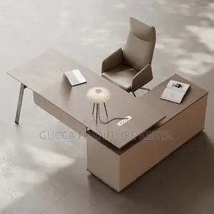 Office Tables:180cm Modern Desk With Exterior Storage Unit