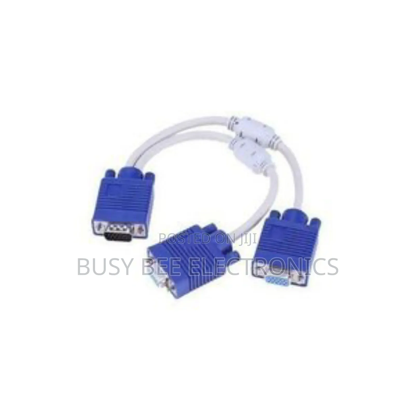 2-Way Vga Splitter Cable; 1 Male 2 Female