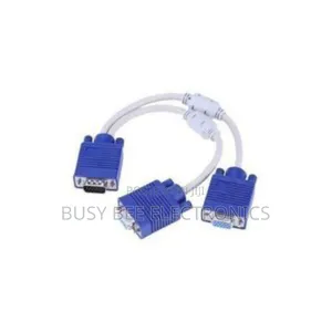 2-Way Vga Splitter Cable; 1 Male 2 Female