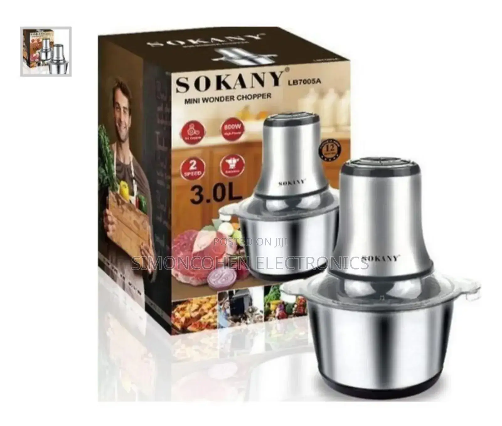 Sokany 3 Litres Food Chopper