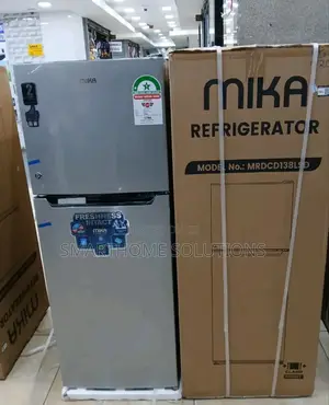 Mika 138 Liters Mrdcd138xlb Double Door Fridge,Silver Inox