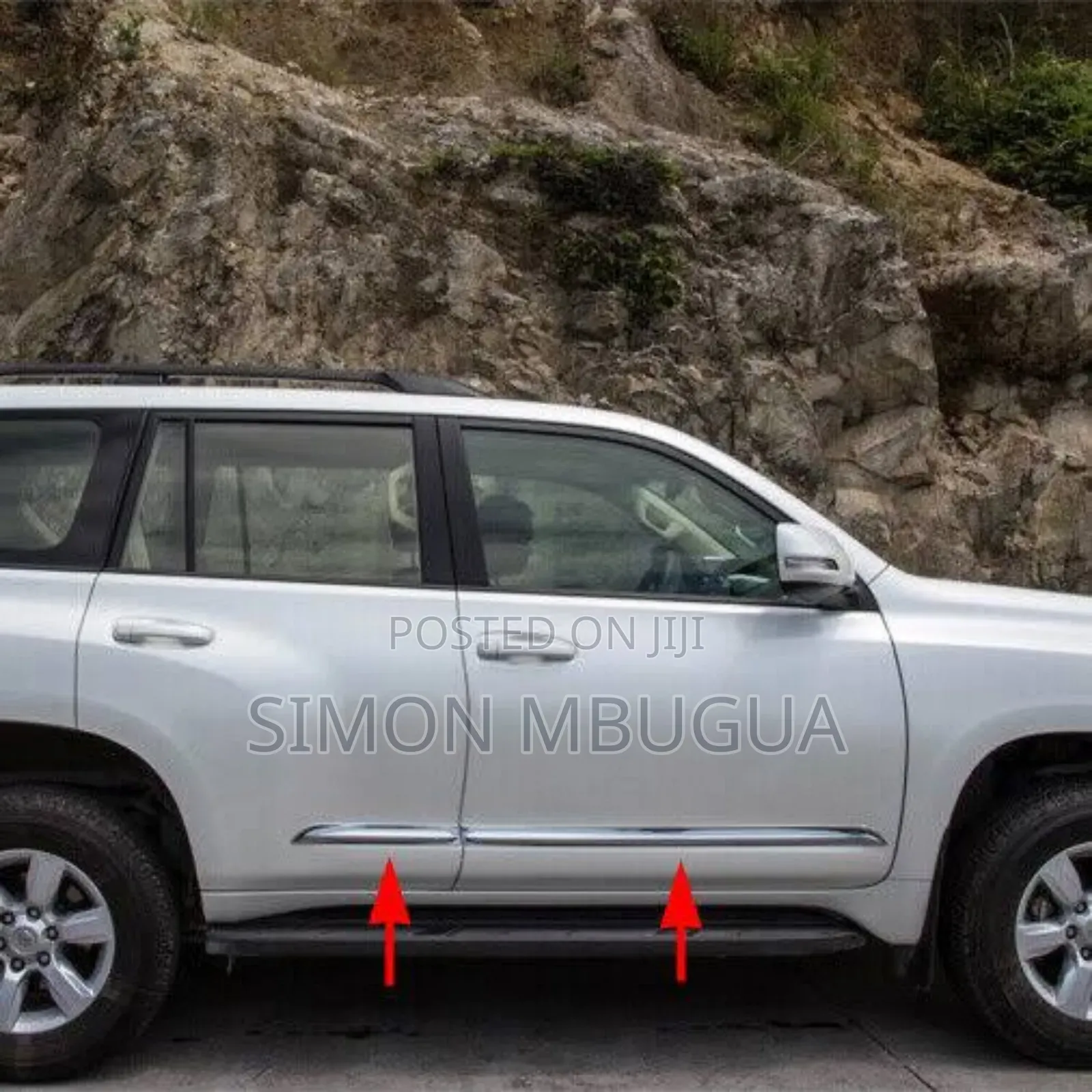 Toyota Prado J150 Door Chrome Strips