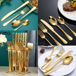 24pcs Gold Cutlery Set