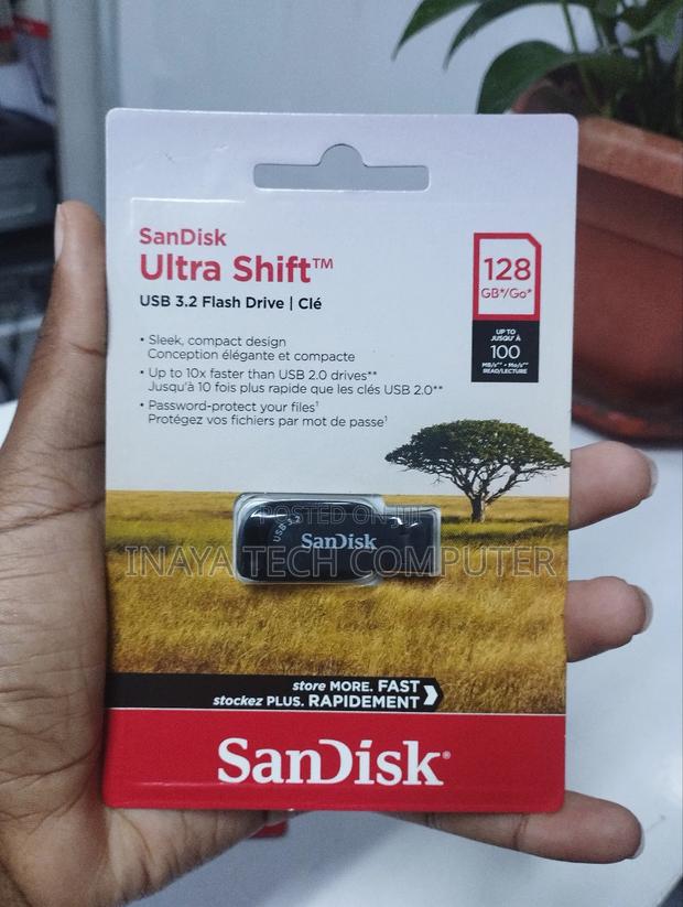 Sandisk Ultra Shift 128gb Black Usb Flash Drive - main view