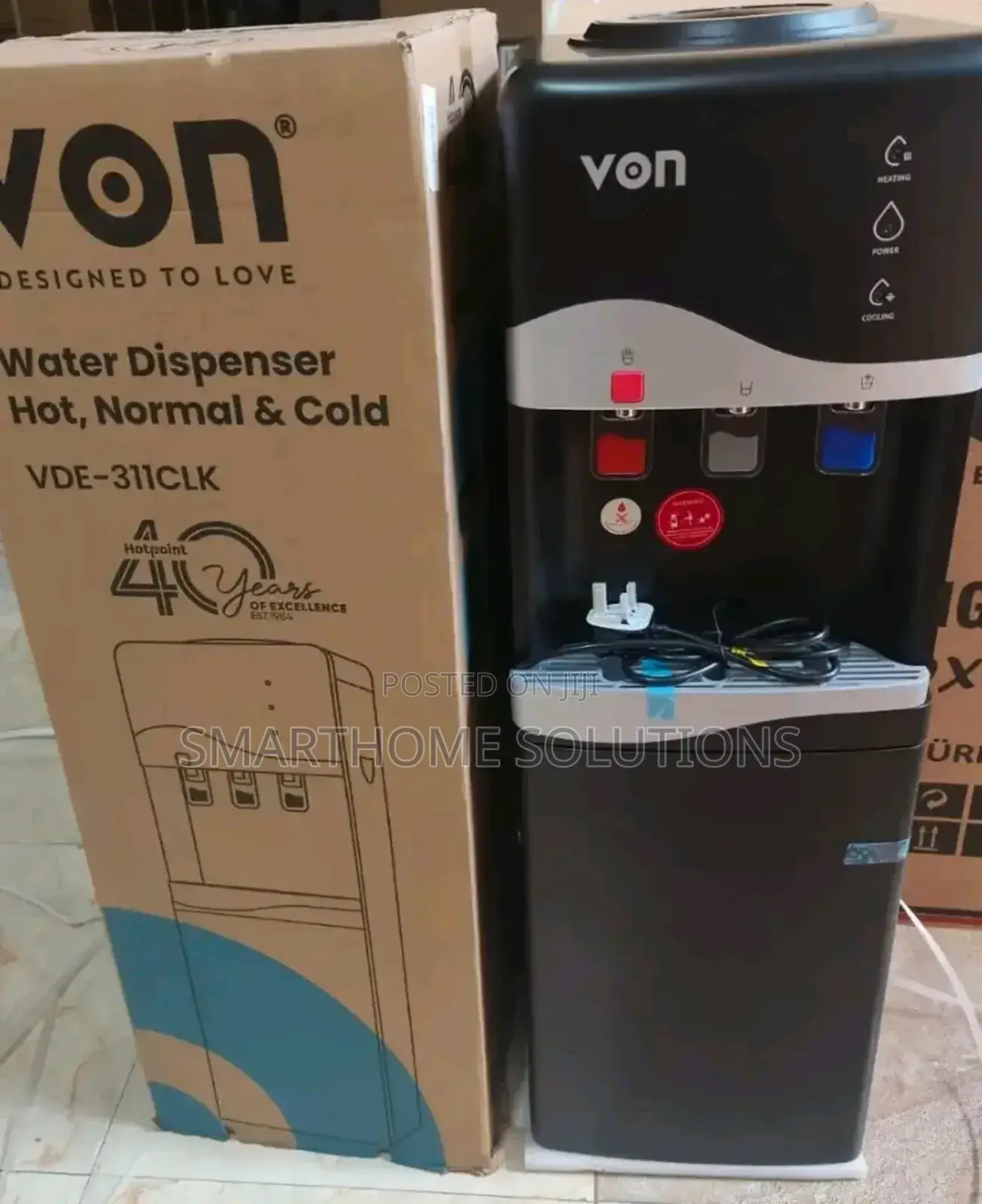 Vde-311clk Von 3 Taps Water Dispenser/ Hot, Cold Normal