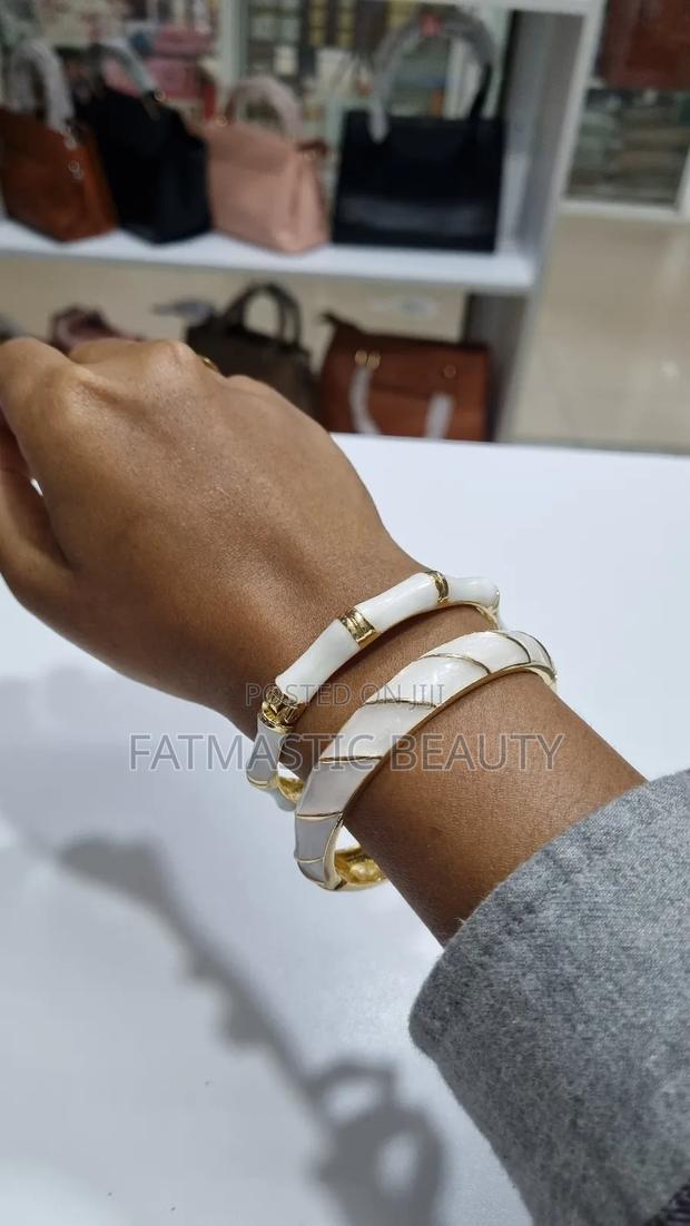White Elegant Bangle - main view