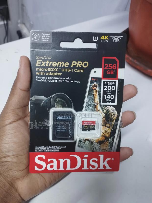 Sandisk Extreme Pro 256gb Microsdxc Memory Card