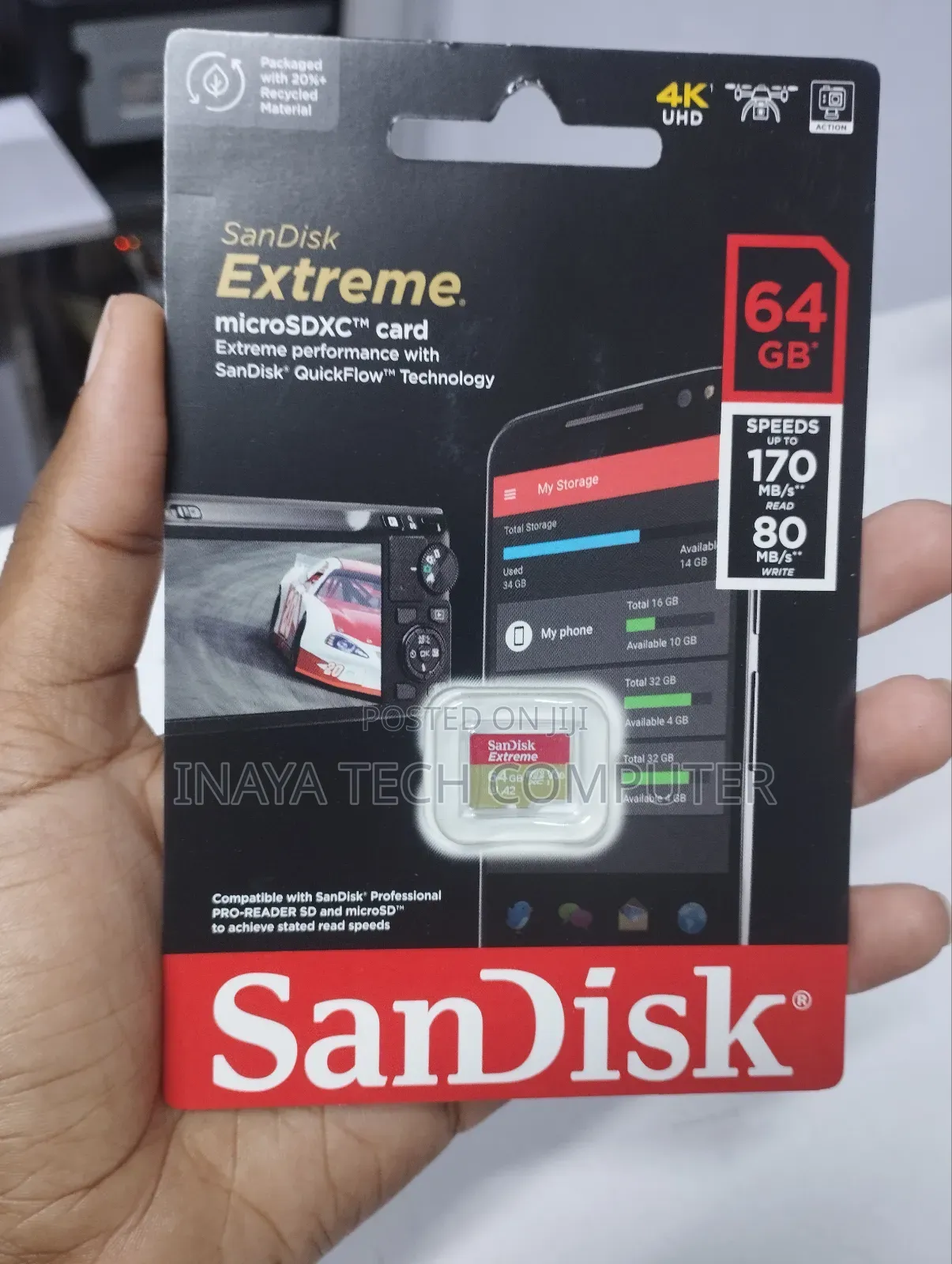 Sandisk Extreme Pro Microsdxc Card 170mb/S - 64gb