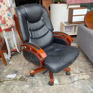 Office Chairs:Former Director's Chair Upholstered in Leather
