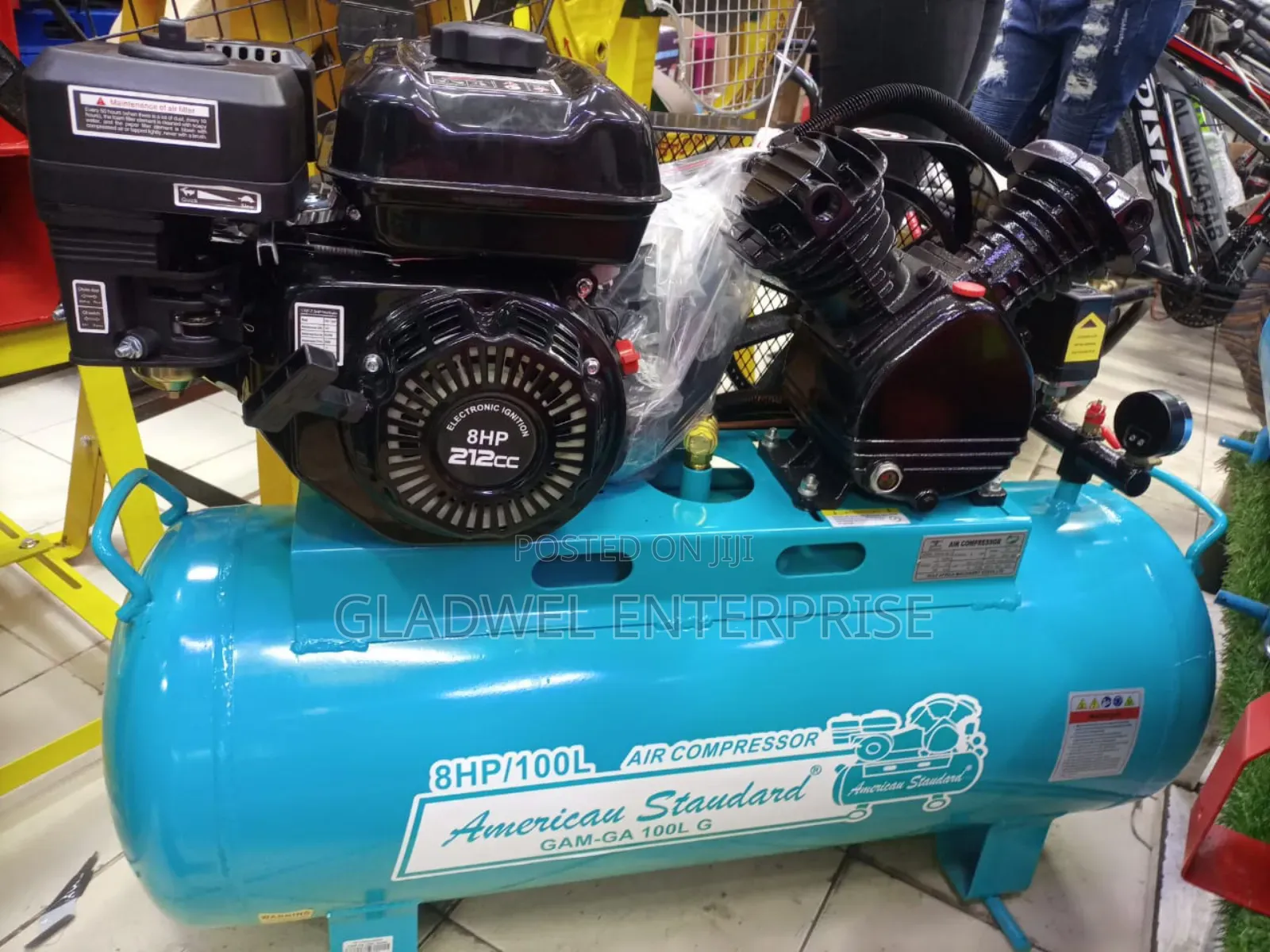 8hp American Standard 100l Gasoline Air Compressor