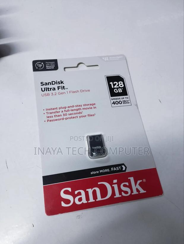 Sandisk Ultra Fit 3.2 Gen 1 Usb Flash Drive 128gb