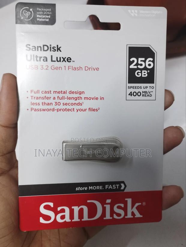 Sandisk 256gb 400mbps Ultra Luxe Usb 3.1 Gen 1 Flash Drive