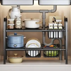 Under the Sink 2 Tier Adjustable Rack