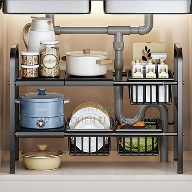 Under the Sink 2 Tier Adjustable Rack