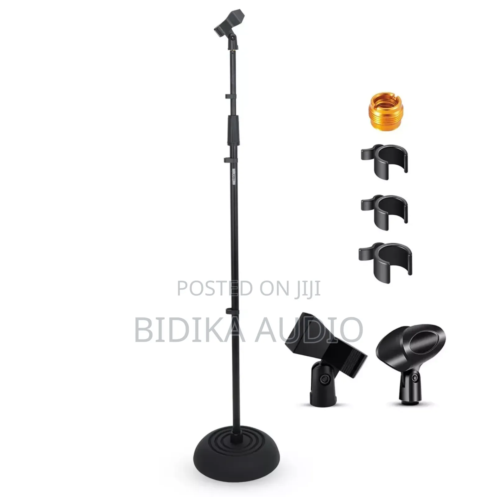 Mic Stand Floor Adjustable Round Base Metal