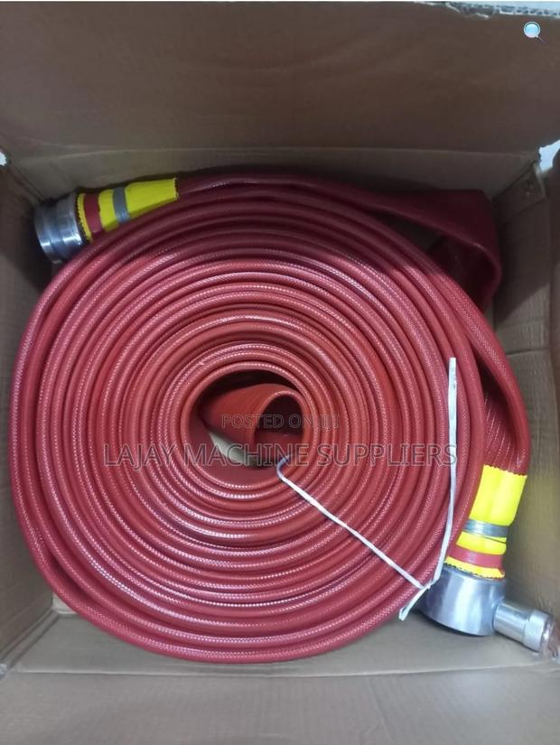 Durable Rubber-Lined Red Delivery Hose 3 Inches - main view