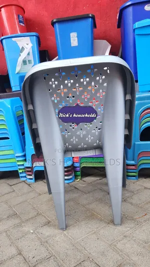 Skyplast Armless Plastic Chair Grey Colour