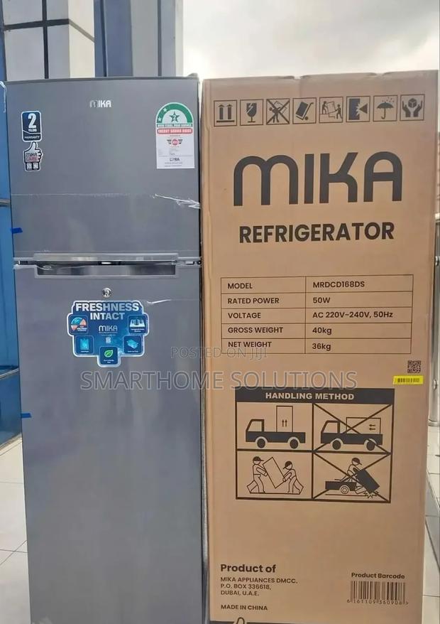 Mika 168 Liters Fridge Double Door Top Freezer