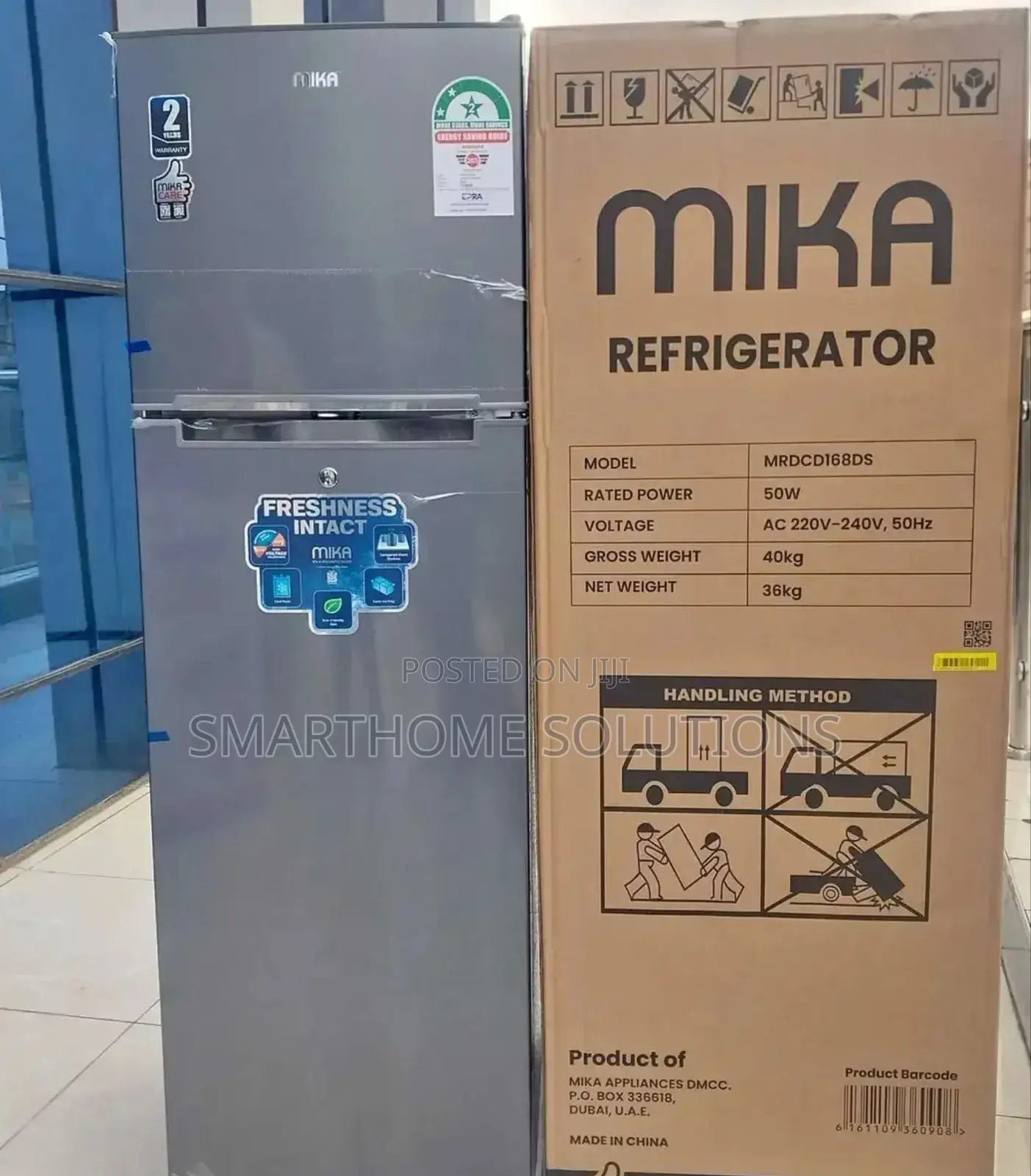 Mika 168 Liters Mrdcd168lsd Double Door Fridge