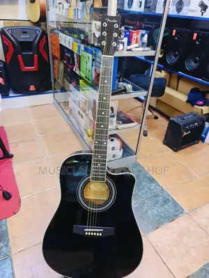High Gross Black Acoustic Guitar Full Size