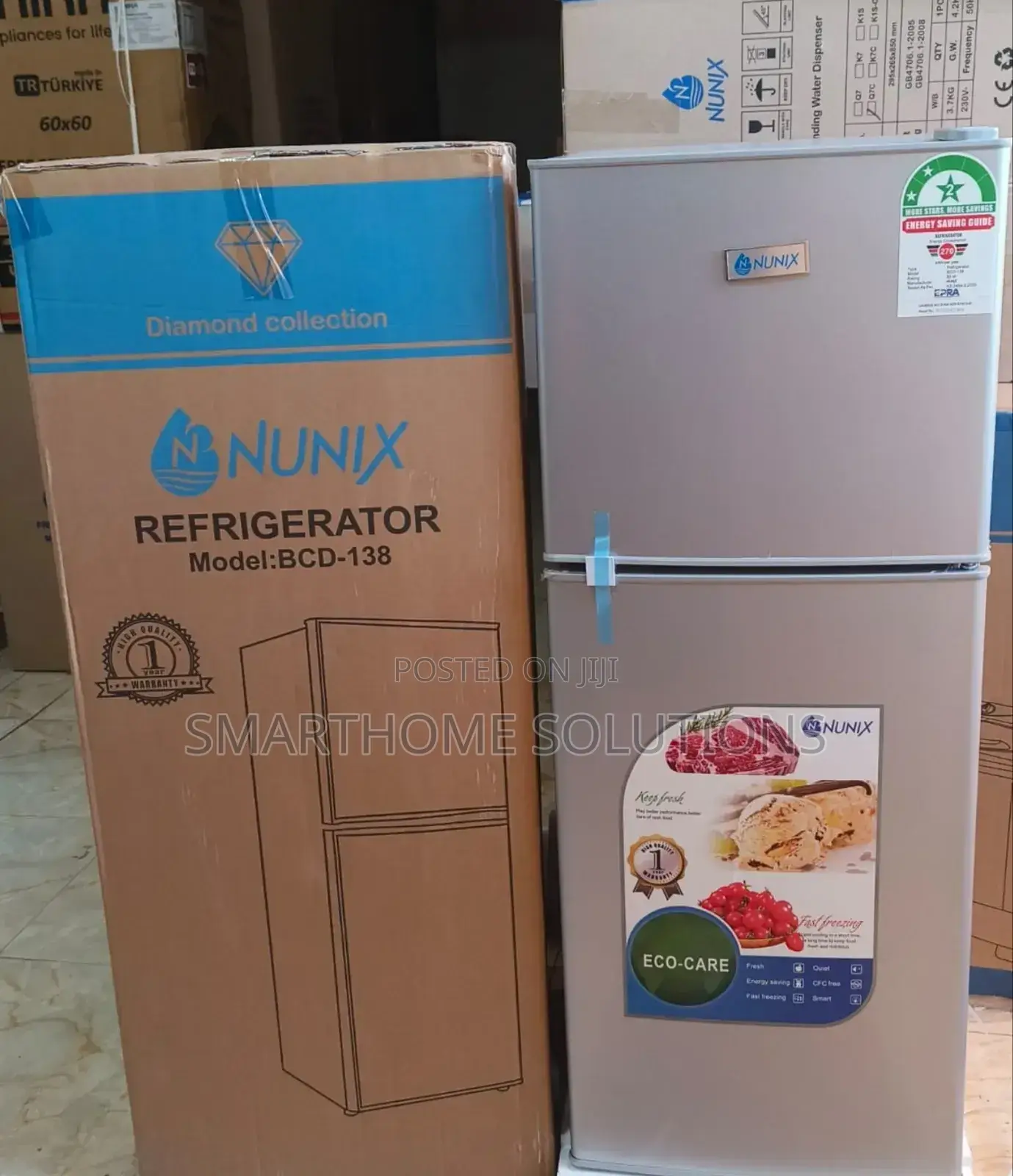 Nunix 138litres Fridge Double Door