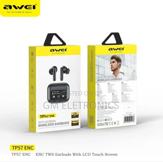 Awei Tp57 Enc TWS Earphone With Lcd. - thumbnail 3