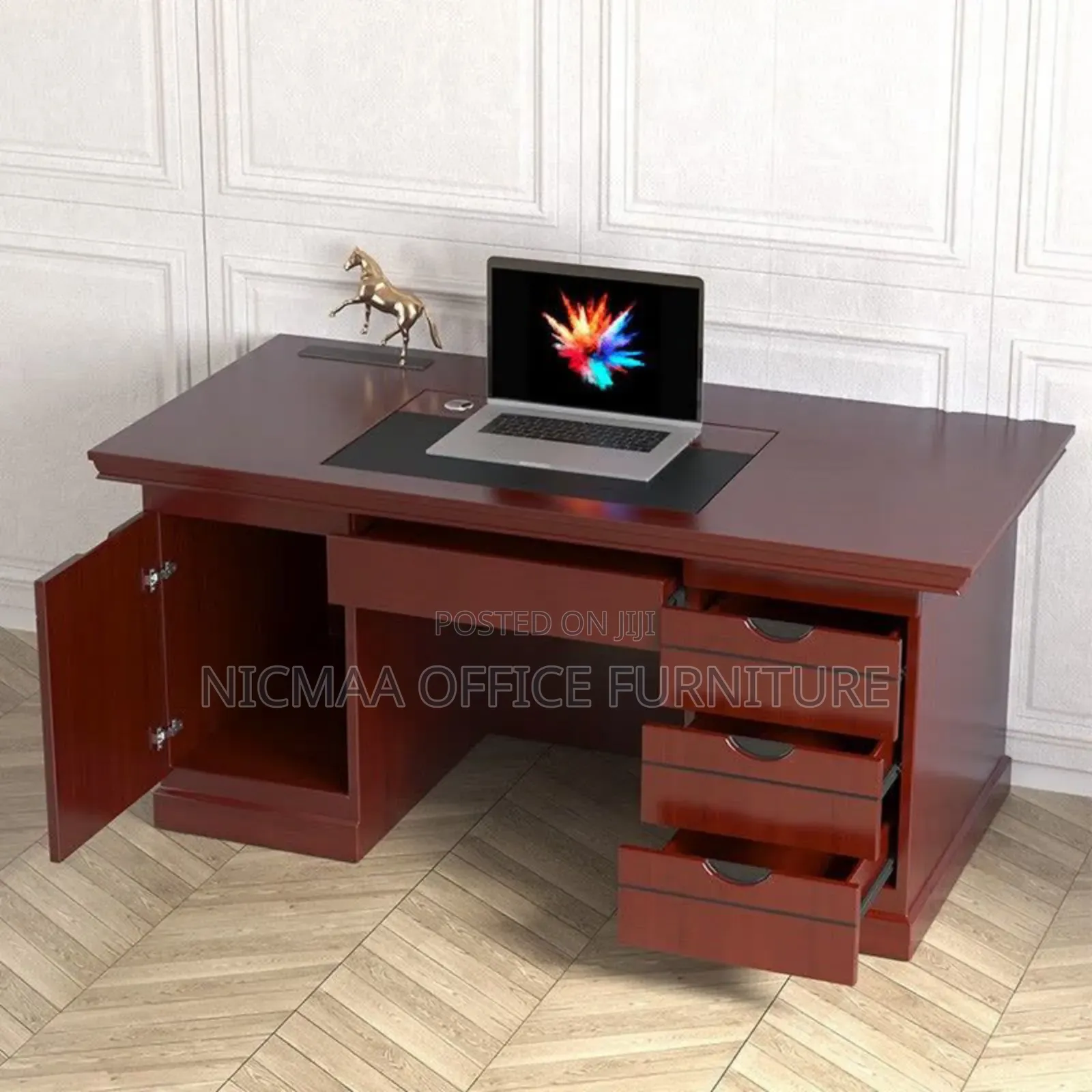 1.4m Mahogany Executive Desk