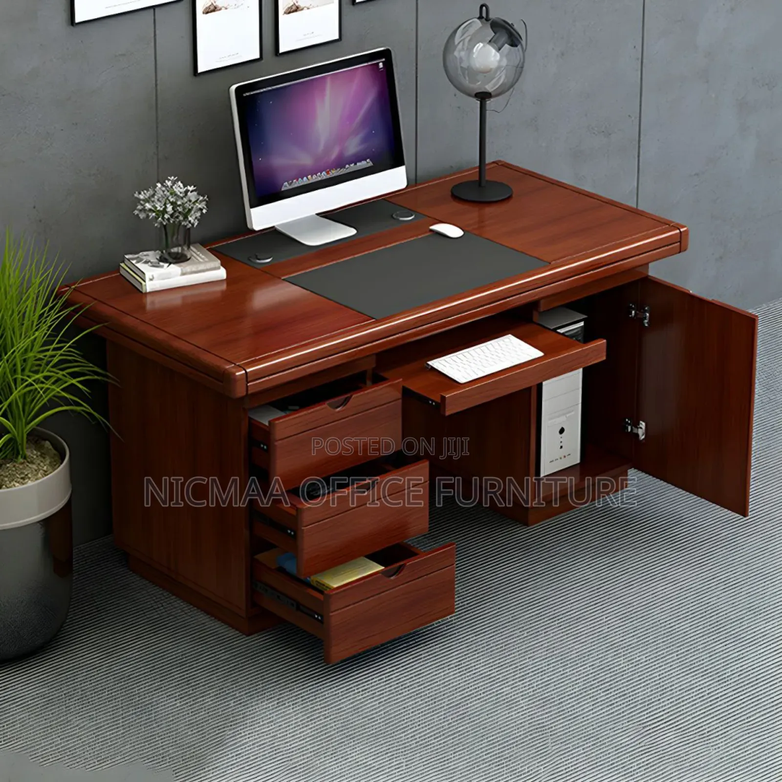 1.4m Mahogany Executive Desk