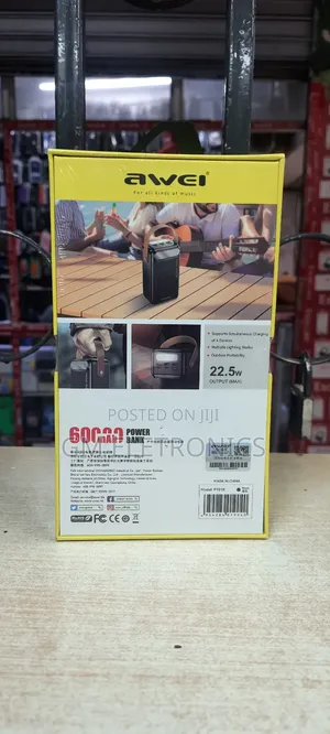 Portable Battery Power Bank Awei P101k 60000mah.