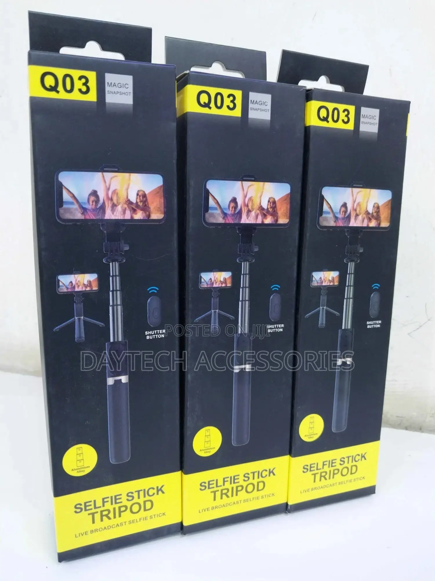 Q03 Bluetooth Remote Control Tripod Selfie Stick