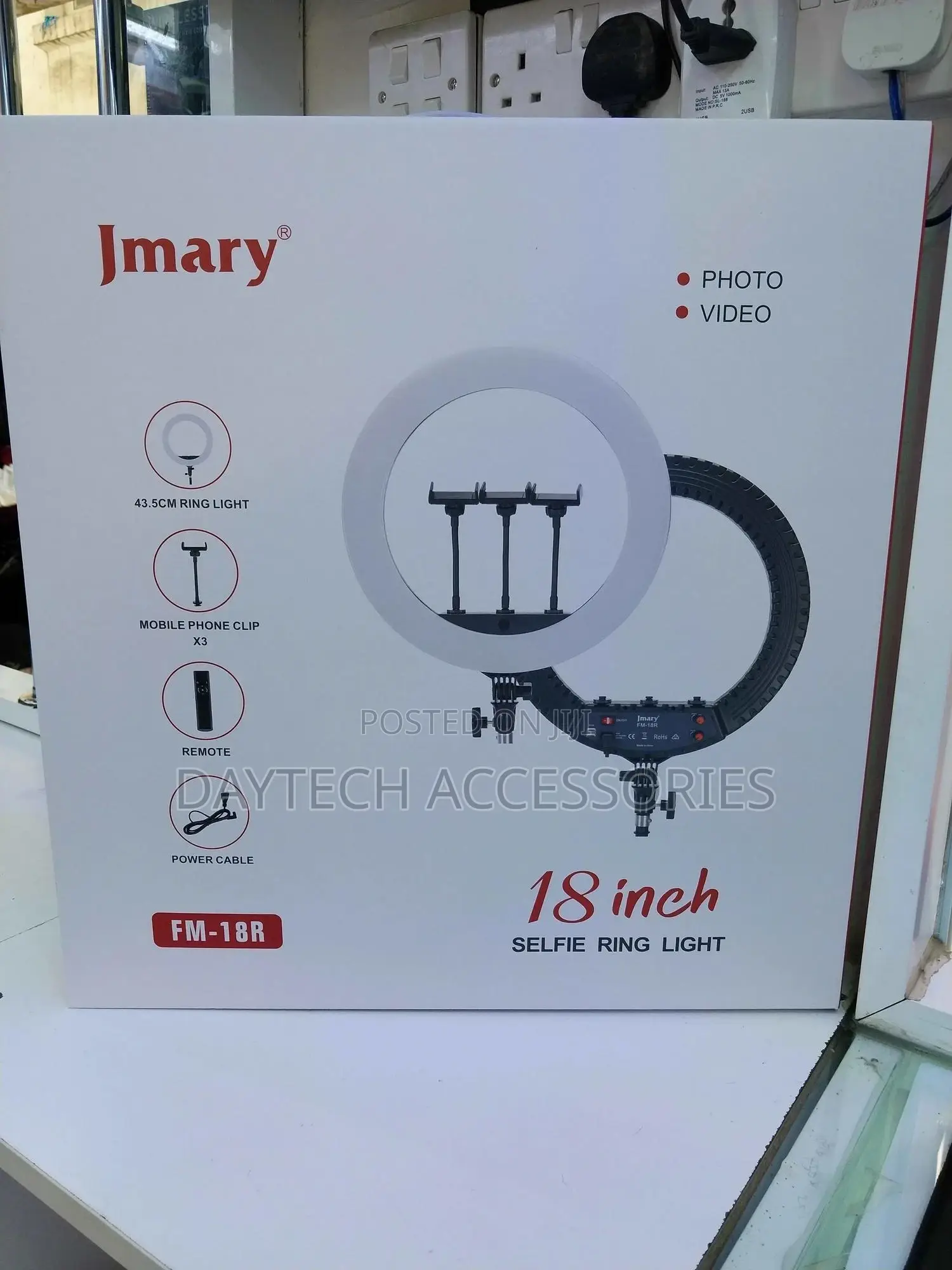 Jmary 18 Inch Selfie Ring Light With Remote + Stand - Fm-18r