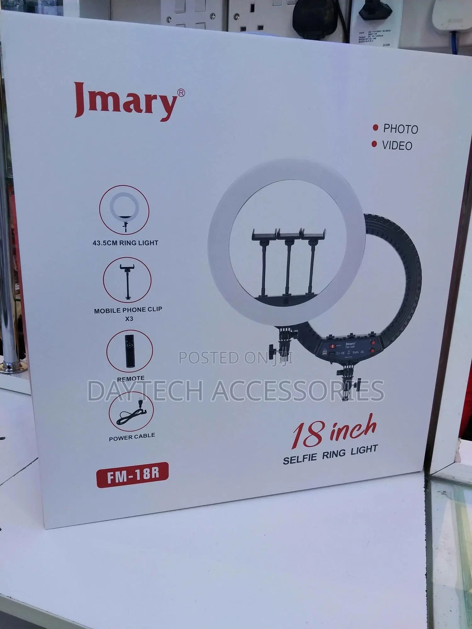 Jmary 18 Inch Selfie Ring Light With Remote + Stand - Fm-18r