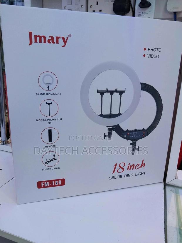 Jmary 18 Inch Selfie Ring Light With Remote + Stand - Fm-18r