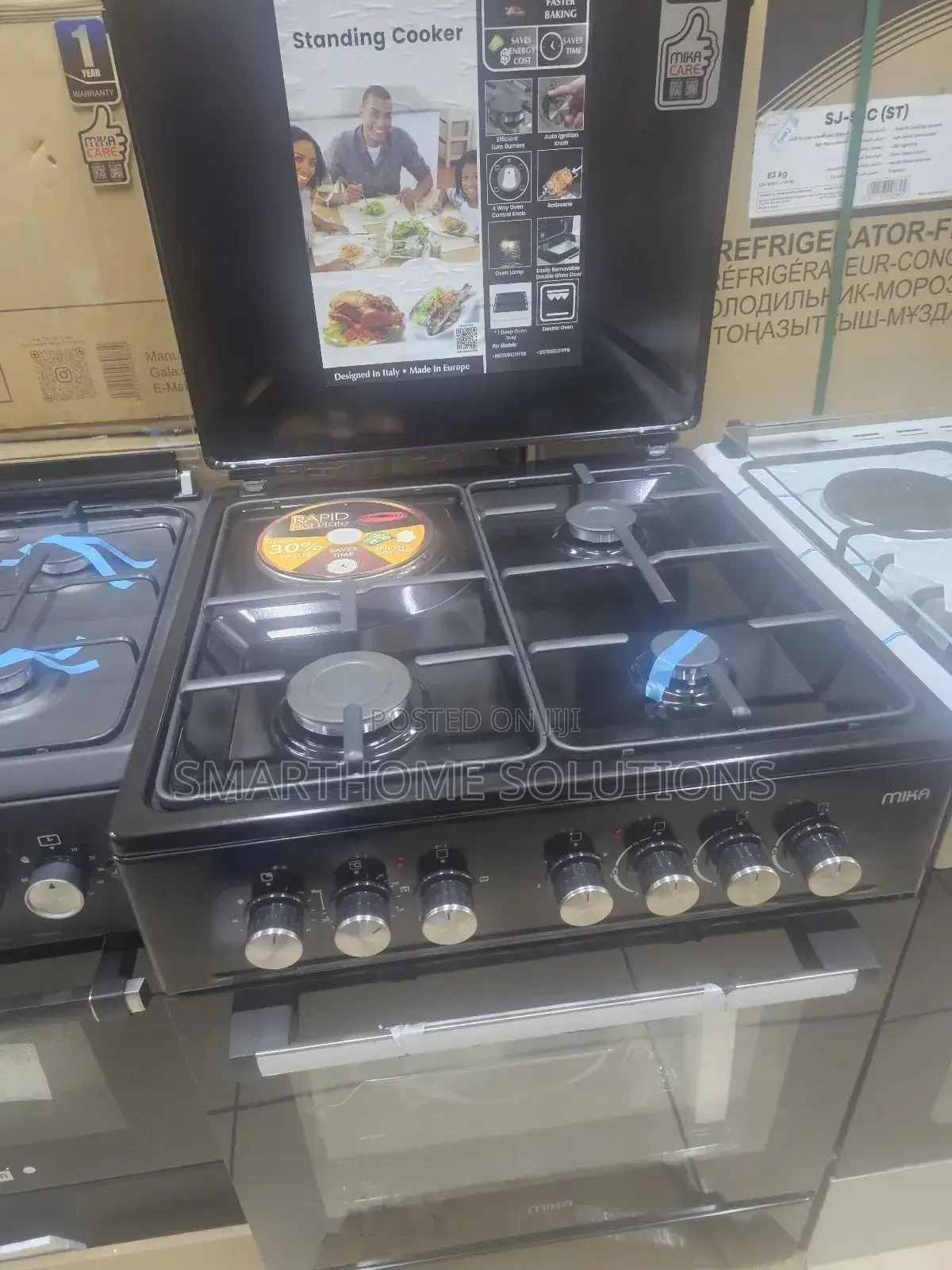 Mika 60 by 60 3+1 Standing Cooker
