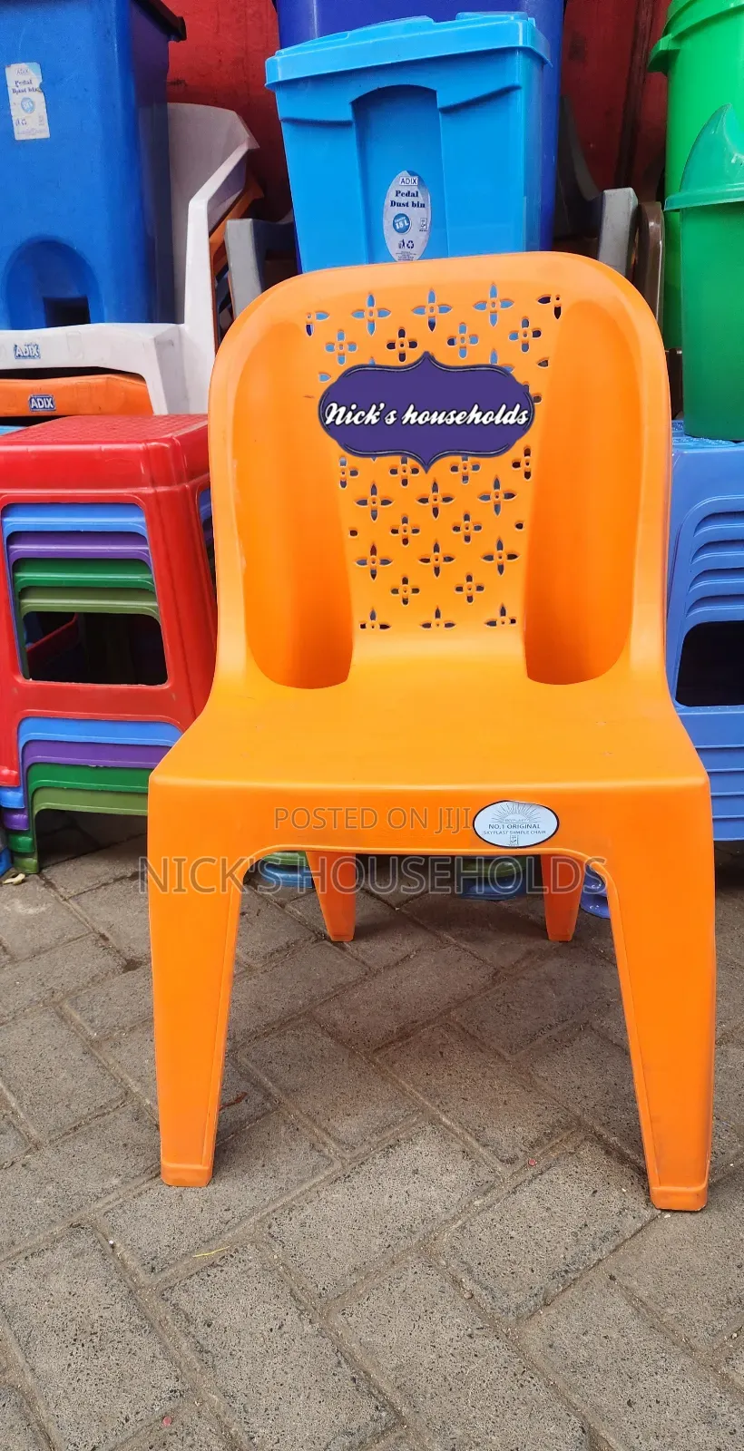 Skyplast Armless Plastic Chair Orange
