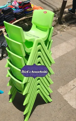 Luminous Green Plastic Chairs for Kids