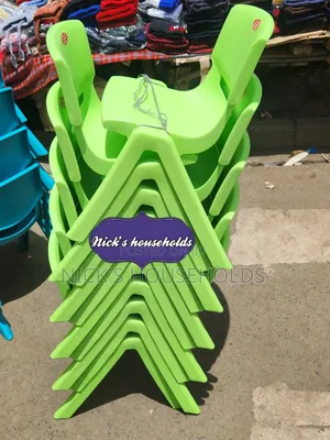 Luminous Green Plastic Chairs for Kids