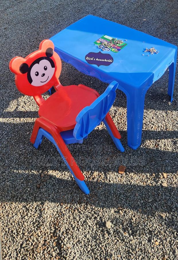 Babies Plastic Chair With a Table Set - main view