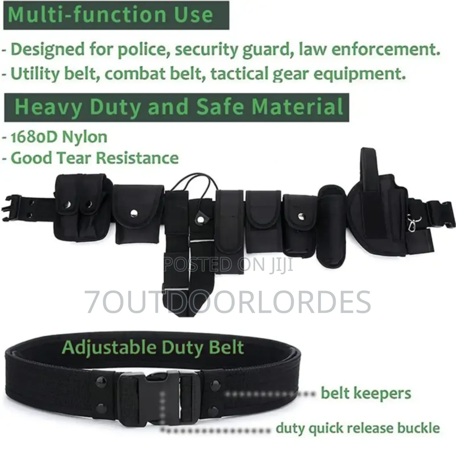 10 in 1 Tactical Utility Duty Belt