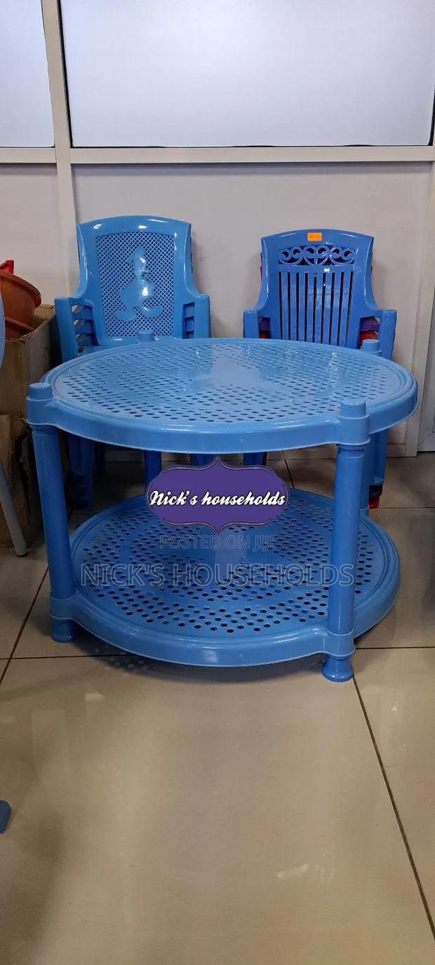 Round Plastic Table, Double Decker - main view