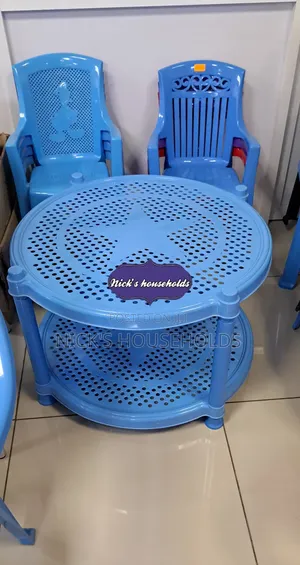 Round Plastic Table, Double Decker