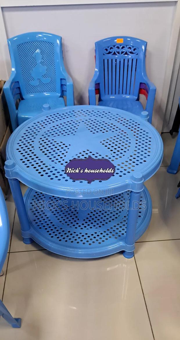 Round Plastic Table, Double Decker - thumbnail 2