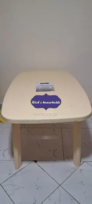 Ivory or Cream Complast Rectangular Plastic Table Available
