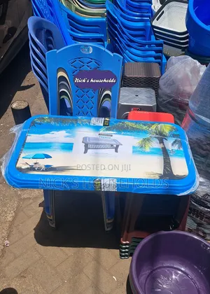 Small Plastic Table With a Shelf