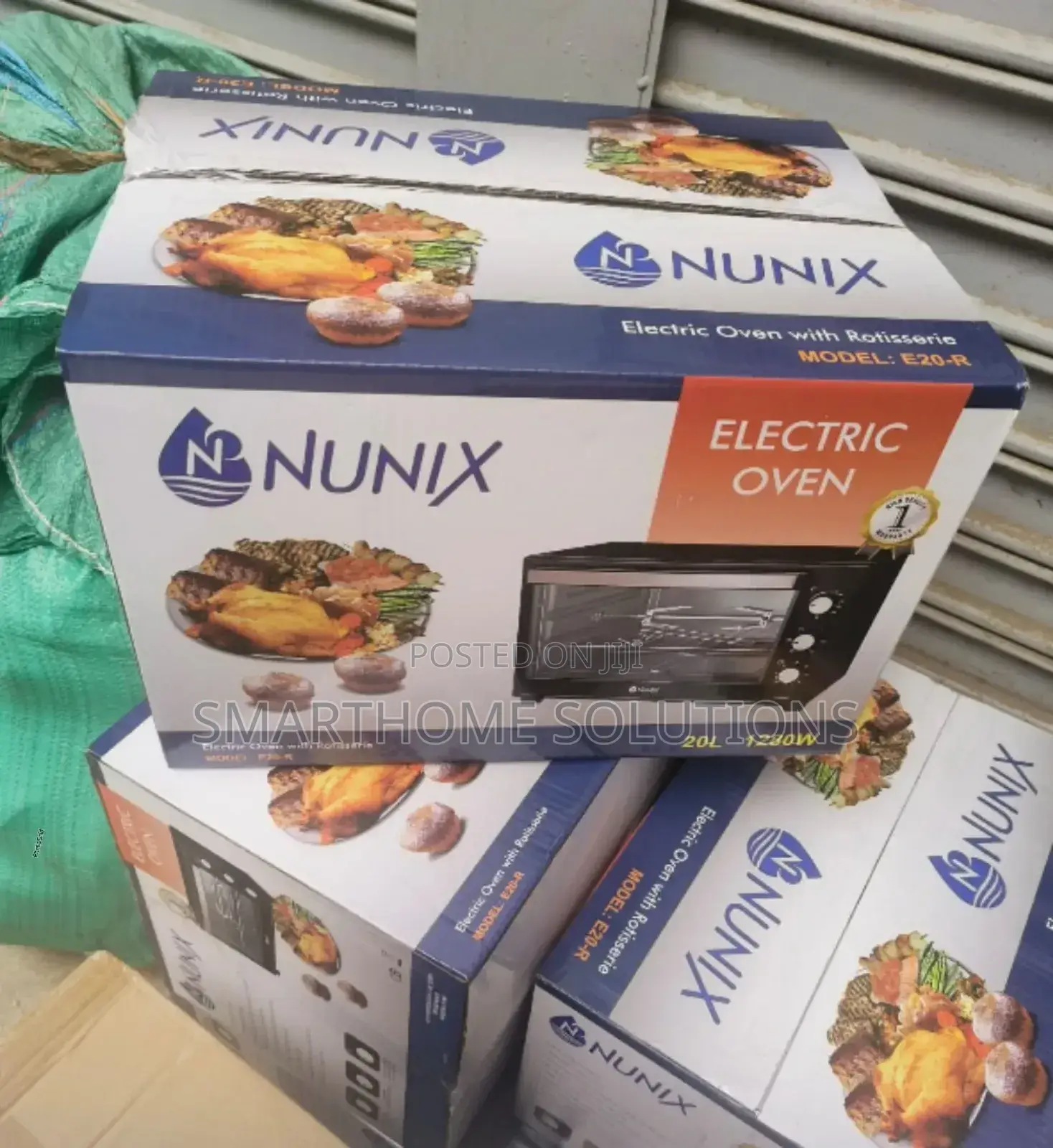 Nunix 20 Litres Electric Oven + Rotisserie (3 Knobs) 3nu