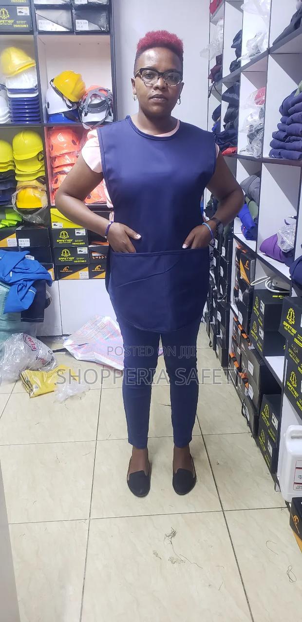 Navy Blue Customized Double Sided Apron for Housekeepers - main view