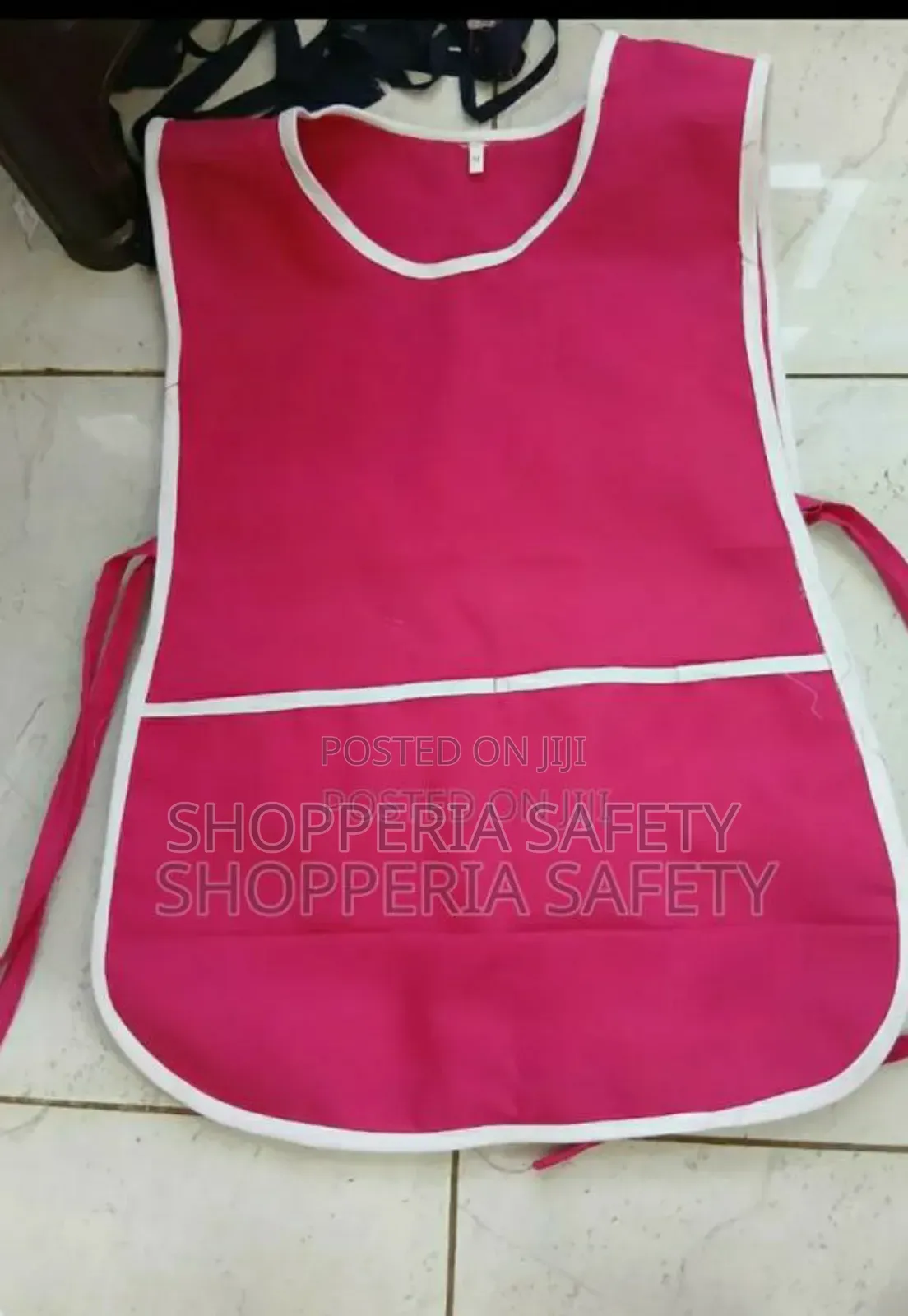 Red With White Double Sided Apron