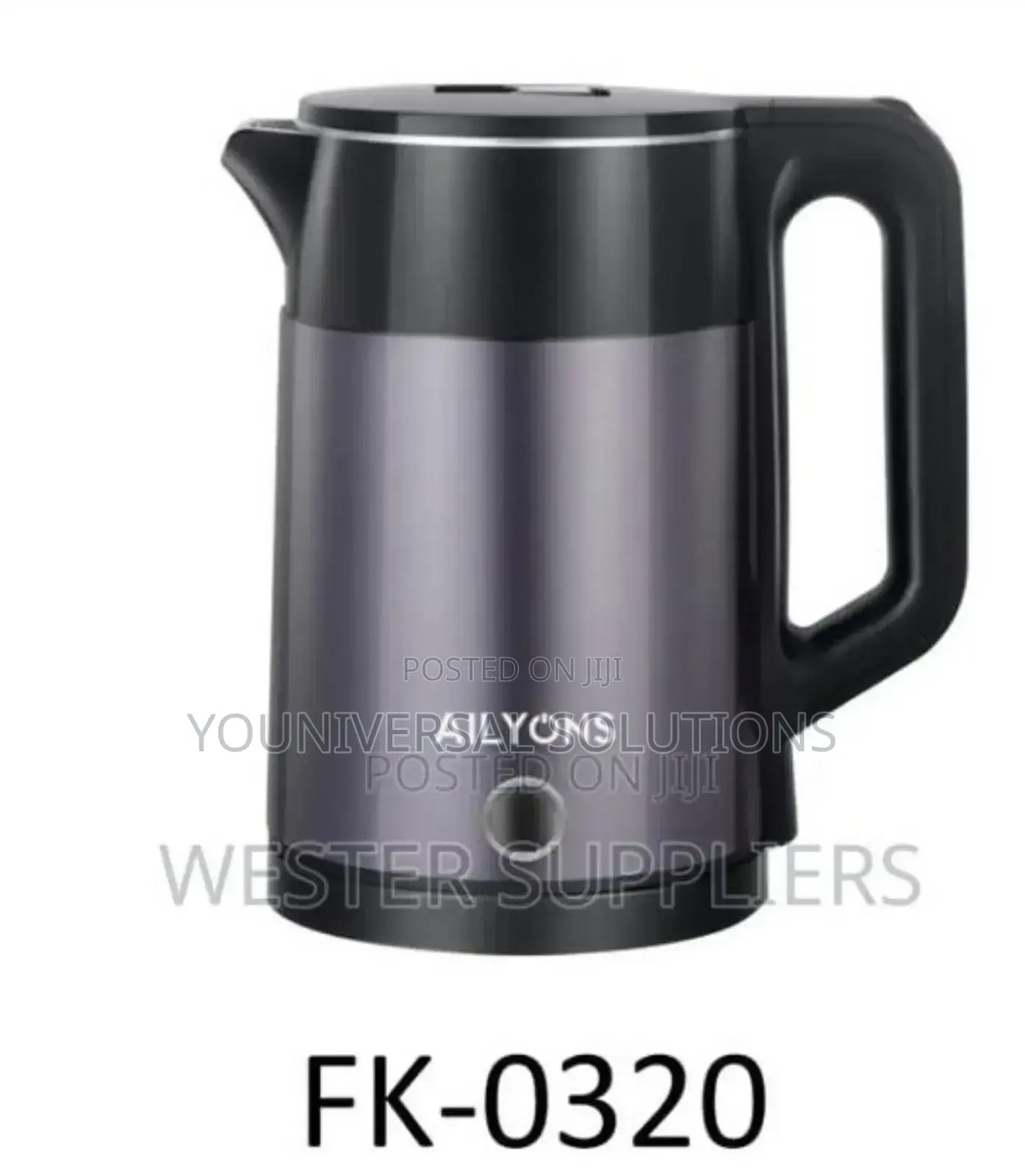 2 Litres Black Ailyons Plastic Kettle