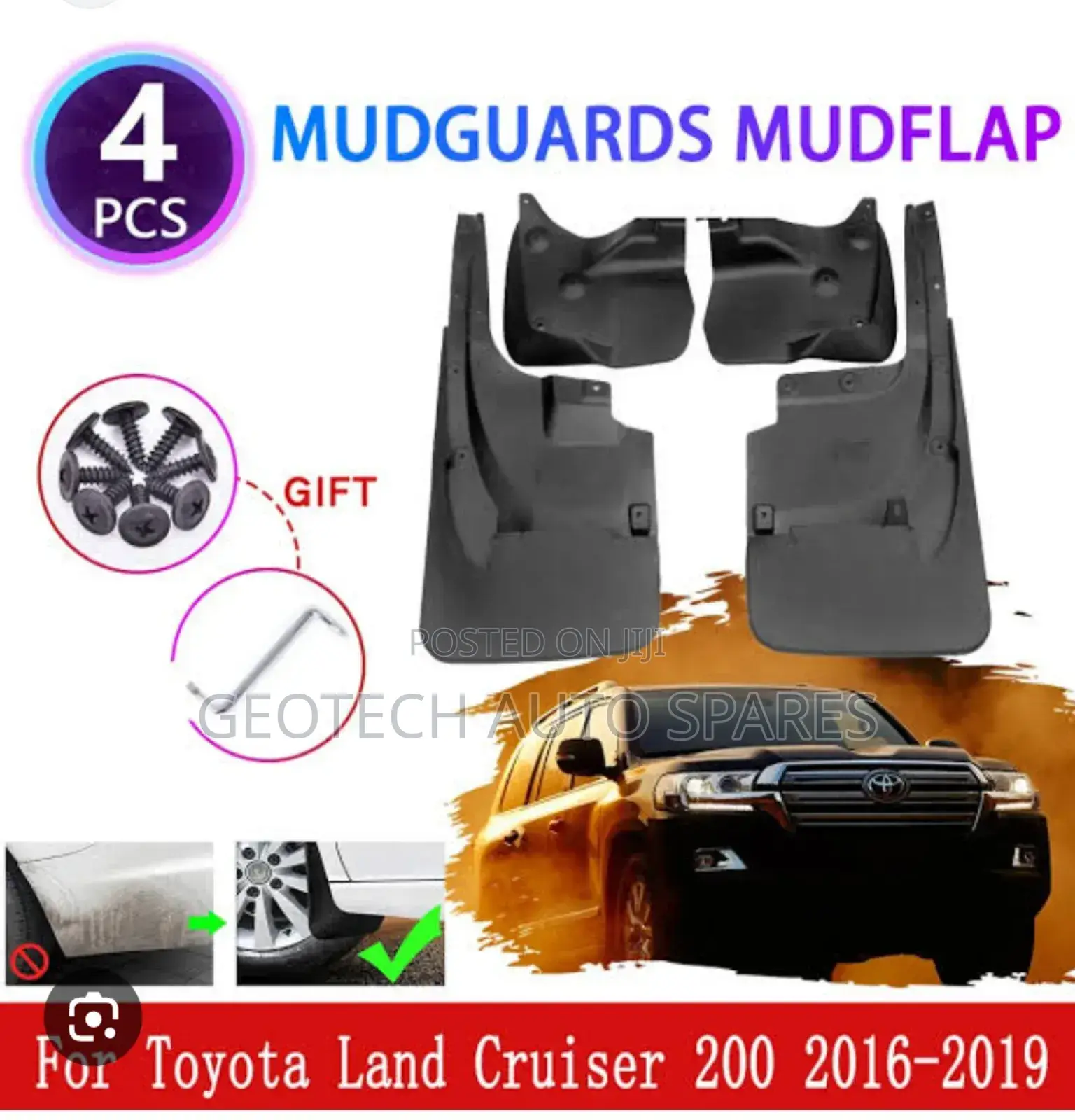 Toyota Land Cruiser Lc200 Series V8 Mudflaps