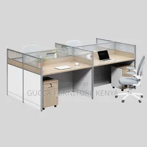 Workstations:4-Way Rectangular Office Workstation Table